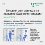 Участие в массовых беспорядках — серьезное правонарушение с уголовной ответственностью
